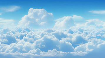 clouds with a soft blue gradient background , generated by AI photo