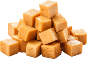 Marinated tofu cubed png with AI generated.