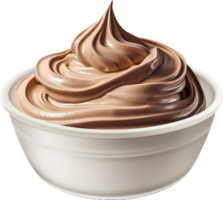 Chocolate whipped cream png with AI generated.