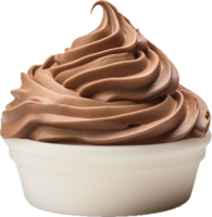 Chocolate whipped cream png with AI generated.
