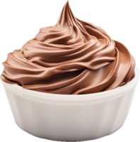 Chocolate whipped cream png with AI generated.