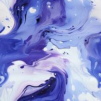 Indigo and silver colors oil painting Suminagashi marble , generated by AI photo