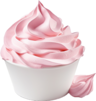 Pink whipped cream png with AI generated.