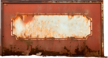 Rusty vintage empty metal sign png with AI generated.