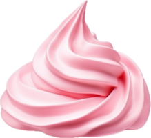 Pink whipped cream png with AI generated.