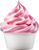 Pink whipped cream png with AI generated.