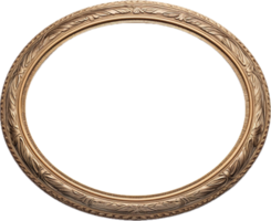 Round vintage picture frame png with AI generated.