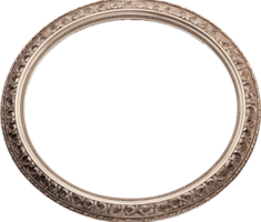 Round vintage picture frame png with AI generated.