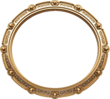 Round vintage picture frame png with AI generated.
