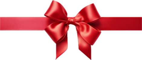 Red ribbon png with AI generated.