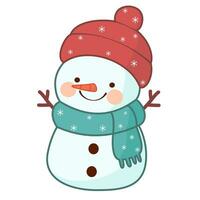 snowman winter holiday vector