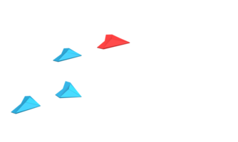 papper plan vinge flygplan flyga flygplats röd blå Färg kopia Plats symbol dekoration företag strategi planen kommersiell aning annorlunda utmaning origami ledarskap Framgång Start lagarbete syn ikon grupp png