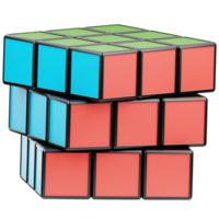 rubik cubo 3d illustrazione per infografica, ragnatela, app, eccetera png