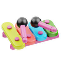 Xylophone Toy 3D Illustration for Infographic, web, app, etc png