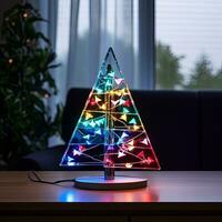 robotics arduino soldering kit modern christmas tree with lights , generated by AI photo