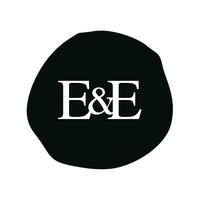 EE Initial logo letter brush monogram comapany vector