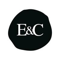 EC Initial logo letter brush monogram comapany vector