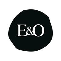 EO Initial logo letter brush monogram comapany vector