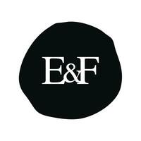 EF Initial logo letter brush monogram comapany vector