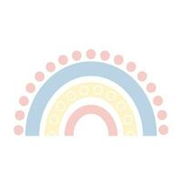 Rainbows childish scandinavian style style isolated on white background. vector