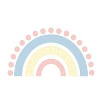 Rainbows childish scandinavian style style isolated on white background. vector