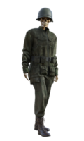 Ghost soldier on transparent background, 3d render png