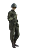 fantasma soldado em transparente fundo, 3d render png