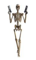 Humain squelette sur transparent arrière-plan, 3d rendre png