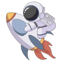 ruimte, ruimtevaartuig, ruimteschip, astronaut, hand- getrokken, vlieg, maan, buitenste, ruimtevaarder, ruimtepak png