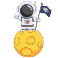 espacio, astronave, astronave, astronauta, mano dibujado, volar, luna, exterior, astronauta, traje espacial png