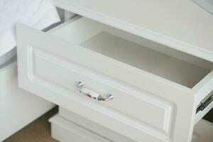 top view of a opened empty drawer photo