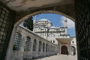 Turkey istanbul 12 january 2023. Fatih Mosque and the gate . photo