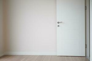 Blank clean interior room background empty white walls corner photo