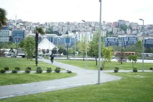 Turquía Estanbul 19 junio 2023. ciudad parques con alejarse a temprano Mañana foto