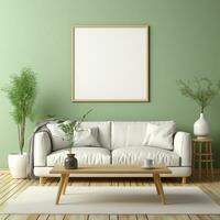 Interior of stylish room with sofa AI Generated photo