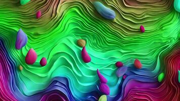 Abstract colorful animation. Neon colors  liquid background. Beautiful gradient texture, Moving abstract multicolored background, Generative AI video