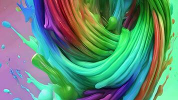 Abstract colorful animation. Neon colors  liquid background. Beautiful gradient texture, Moving abstract multicolored background, Generative AI video