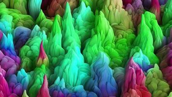 abstrato colorida animação. néon cores líquido fundo. lindo gradiente textura, comovente abstrato multicolorido fundo, generativo ai video