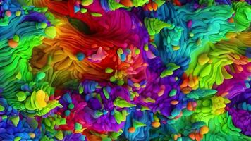 Abstract colorful animation. Neon colors  liquid background. Beautiful gradient texture, Moving abstract multicolored background, Generative AI video