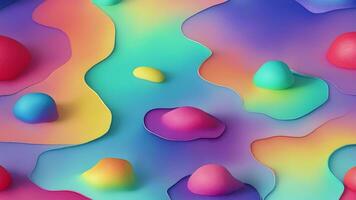 Abstract colorful animation. Neon colors  liquid background. Beautiful gradient texture, Moving abstract multicolored background, Generative AI video