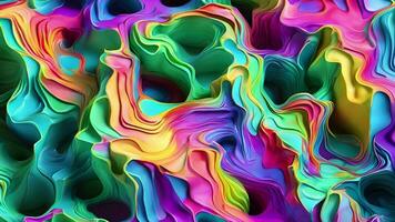 Abstract colorful animation. Neon colors  liquid background. Beautiful gradient texture, Moving abstract multicolored background, Generative AI video