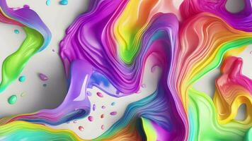 Abstract colorful animation. Neon colors  liquid background. Beautiful gradient texture, Moving abstract multicolored background, Generative AI video