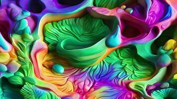 Abstract colorful animation. Neon colors  liquid background. Beautiful gradient texture, Moving abstract multicolored background, Generative AI video