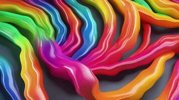 Abstract colorful animation. Neon colors  liquid background. Beautiful gradient texture, Moving abstract multicolored background, Generative AI video