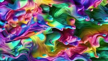 Abstract colorful animation. Neon colors  liquid background. Beautiful gradient texture, Moving abstract multicolored background, Generative AI video