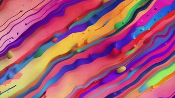 Abstract colorful animation. Neon colors  liquid background. Beautiful gradient texture, Moving abstract multicolored background, Generative AI video