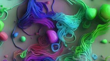 abstrait coloré animation. néon couleurs liquide Contexte. magnifique pente texture, en mouvement abstrait multicolore arrière-plan, génératif ai video