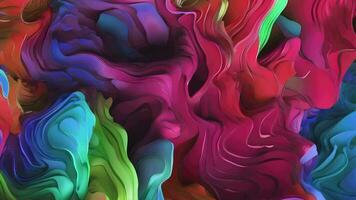 abstrait coloré animation. néon couleurs liquide Contexte. magnifique pente texture, en mouvement abstrait multicolore arrière-plan, génératif ai video