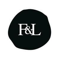 F Initial logo letter brush monogram comapany vector