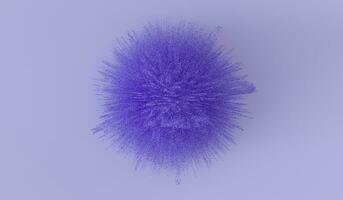 Explosion particles of purple powder on purple background. photo